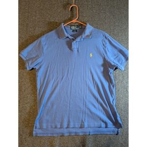 Ralph Lauren Golf Shirt Womens Large Purple Polo Custom Fit Pima Cotton Preppy